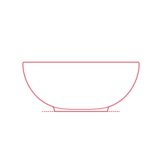 Objects Bowls Ikea Fargklar Bowl 6.5 Inch Outline Svg Vector, Free Vectors File